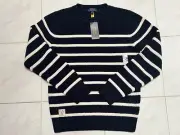 Polo Ralph Lauren Knit Striped Pullover Sweater Navy Blue Youth Boys S 8