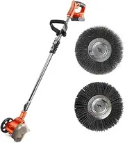 Cordless Grass Edger Lithium Battery Strimmers, Metal Blade Strimmer with Adjustable Telescopic Long Handle for Lawn Garden Pruning