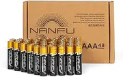 NANFU 48 Pack AAA Batteries, 1300mAh 1.5V LR03 Alkaline Non-Rechargeable Triple-A Battery for Remote Control, Clock, Kids Toy, Wireless Mouse, Glucose Monitor, Scale, Electric Toothbrush