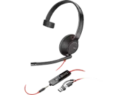 Poly Blackwire 5210 Monaural USB-C Headset +3.5mm Plug +USB-C/A Adapter