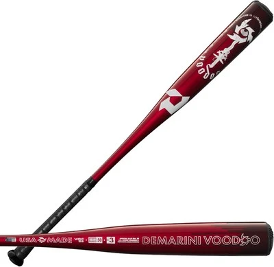 New DeMarini 2025 Voodoo® One (Drop 3) BBCOR Baseball Bat Red/White
