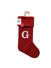 Letter G Knit Monogram Stocking Wondershop Red Holiday Initial Xmas Target 20"