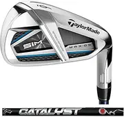 TaylorMade Sim Max OS Iron #6 Iron, Catalyst Black Senior Flex