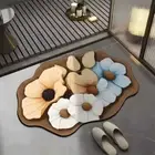 Visual 3D Butterfly Flower Carpet Door Mat for Entry Home Bathroom Living Room