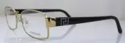 VERSACE VE1177BM WOMENS GLASSES GOLD METAL FRAME BLACK ARMS NEW LAST 1