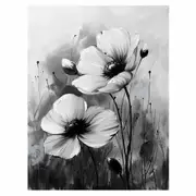Black and White Flower Canvas Print