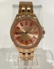 Brand New MK7367 Pilot Pave Pink Dial Rose Tone 36mm Women's Watch