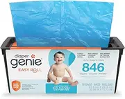 Diaper Genie Easy Roll Refill with 18 Bags | Lasts Up to 5 Months or Holds Up to 846 Newborn Diapers Per Refill
