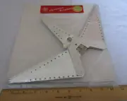 VTG New 1970's Silver Christmas Tree Star Topper Decoration Double O Imports NOS