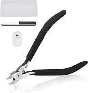 SPEEDWOX 5 Inch Model Nipper Single Blade Nipper Black Model Tools Craft Set Nipper Plastic Model Tools with Polishing Block for Plastic Model Gundam Building Repairing and Fixing
