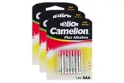 3x 4pc Camelion Alkaline AAA LR03 AM4 Battery 1.5V Micro Cylindrical Batteries