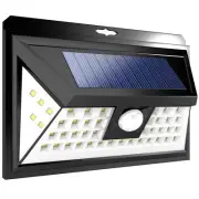 Black Solar LED Light Solar Sensor Motion Light 46 LED Outdoor Lamp Waterproof