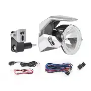 KiWAV 2.75" Driving Light H3 12V 55W Silver Shield M6 Bracket Wiring Kit ε