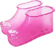 harayaa Foot Soaker Pedicure Foot SPA Saves Space Easy to Clean Foot SPA Shoes Foot Soak Tub, Pink 15cm Height