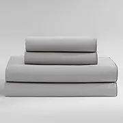Calvin Klein - Queen Sheets, Cotton Sateen Bedding Set, Luxuriously Soft Home Decor (Pearl Edge Medium Grey, Queen)