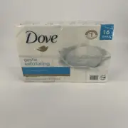 DOVE GENTLE EXFOLIATING BEAUTY BAR MOISTURIZING CREAM SOAP 16 pack RENEWED SKIN