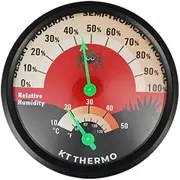 Reptile Tank Dial Hygrothermograph Thermograph Hygrograph Reptile Supplies for Lizard Crabs, Red