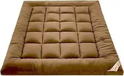 Down Mattress Topper - Soft Velvet Tatami Mats, Extra Deep Thick Mattress Topper | Breathable Mattress Protector for Home and Hotel, Relieve Body Stress