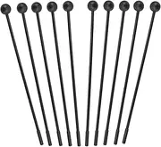 ULDIGI 10pcs Plastic Drum Hammer Plastic Bell Mallets Drumsticks Musical Instruments for Percussion Bell Sticks Long Handle Mallets Drum Percussion Mallets Mallet Black