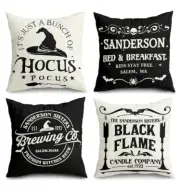 Halloween Decoration 18X18 Pillow Case Set of 4 Indoor Hocus Pocus New
