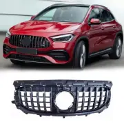 Fits For 2024 2025 Benz GLA CLASS GT Front Center Mesh Grille Grill Cover