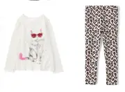 Gymboree Girl Size 10/12 Long Sleeve Top Size 10 Leopard Print Leggings New/Tags
