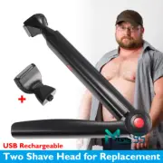 Men's Electric Back Razor Shaver Full Body Leg Hair Removal Trimmer Long Handle