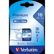 Verbatim 43962 SDHC Memory Card - 16GB Class 10 - U1 [43962]