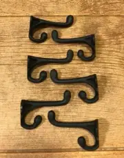 Wholesale Resale Bulk Case 120qty Cast Iron Black Wall Hooks (120qty) 0170-01202
