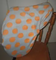 Horse Stock / Western / Swinging Fender Saddle cover FREE EMBROIDERY Grey Orange