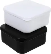 HONITANO 2pcs Chess Piece Storage Boxes with Lids Plastic Organizer for Beads and Go Game Lightweight Design for Easy Portability Stylish and Functional Storage