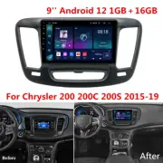 9'' Android 12 1GB＋16GB Car Stereo Radio GPS For Chrysler 200 200C 200S 2015-19