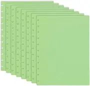 uxcell 4 Pair Discbound Notebook Cover, 8.74" x 11.26" Letter Size PP Disc Planner Cover for Arc Notebook Happy Planner Office Product, Light Green