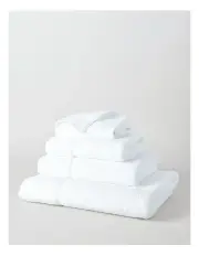 [Vue] Combed Cotton Ribbed Towel Range in White