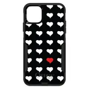 OtterBox Commuter for Apple iPhone (Pick Model) Red White Black Repeatng Heart