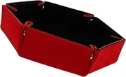 GARVALON Hexagon Tray Desktop Dice Tray Foldable Dice Storage Plate for Table Games Storage Boxes