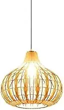 TONFON Bamboo Handwoven Chandelier Rattan Wicker Lamp Shade Pendant Light Lantern Café Tea House Hanging Light for Kitchen Island Living Room Bedroom Bedside Dining Room Hallway