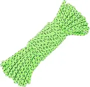 OSOLADY Outdoor Camping Rope Hiking Tent Ropes Tent Guyline Rope Windproof Clothesline Reflective Tent Rope Tent Tie Down Tents Clothes Hanging Rope Light Green Reflective Filament