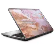Universal Laptop Skins Wrap for 14" - Rose Peach Pink Marble Pattern