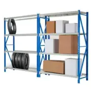 4m(L) x 2m(H) x 0.6m(D)Garage Storage Warehouse Shelving Racking Metal Q3-4020