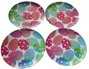 EASTER Melamine - Ware Dinner Plates 11" Set of 4 PRETTY EGGS