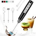Milk Frother Handheld Rechargeable, Frother Wand Drink Mixer Electric Whisk f...