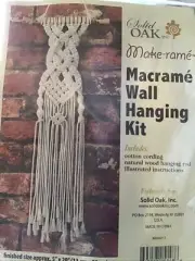 Solid Oak Macrame Wall Hanging Kit Unopened