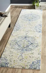 Museum Tyler In Sky Blue Runner Rug