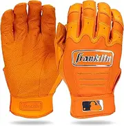 Franklin Sports MLB Baseball & Softball Batting Gloves - CFX Pro Adult & Youth Batting Glove Pairs - Orange, Unisex-Adults & Youth, Baseball/Softball Players