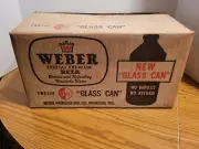 1959 weber beer 12oz glass bottles the glass can & org box Waukesha wi