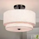 3 Light Semi Flush Mount Ceiling Light Modern Close to Ceiling Light Fixture wit