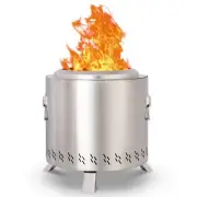 14 inch Smokeless Fire Pit Outdoor Wood Burning Portable Firepit BBQ