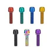 6 Pcs Stainless Steel Bicycles Stem Screw Tapered Head Bolts Screws with Washers