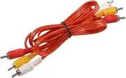 Ruilogod HDTV VCR DVD 3 RCA Composite Video Audio Cable AV Cord 1.3 Meters 4.3 Ft